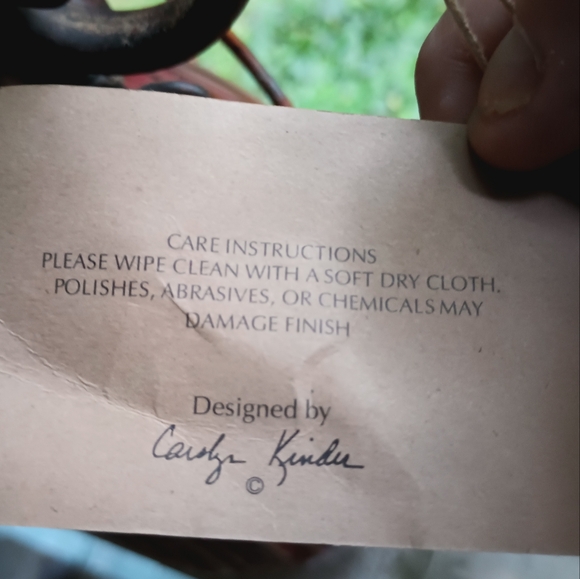 Brick Red Tall Brass Scroll Ornate Pitcher Style Vase NWT Carolyn Kinder… - Picture 11 of 12